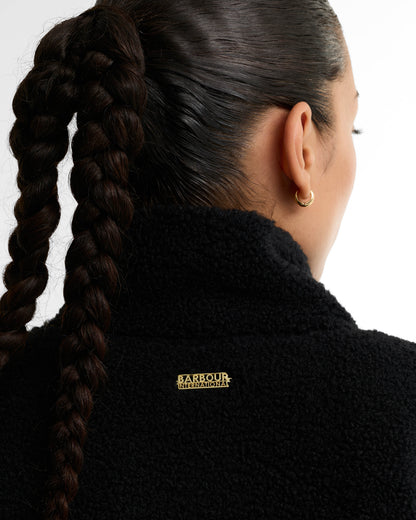 Barbour International Gea Womens Fleece - Black | CHO | Designer Womens Fleece Jackets