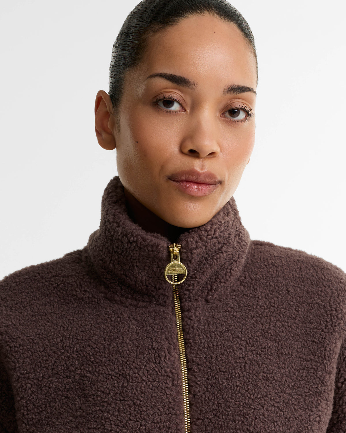 Barbour International Gea Womens Fleece - Truffle | CHO | Designer Womens Fleece Jackets