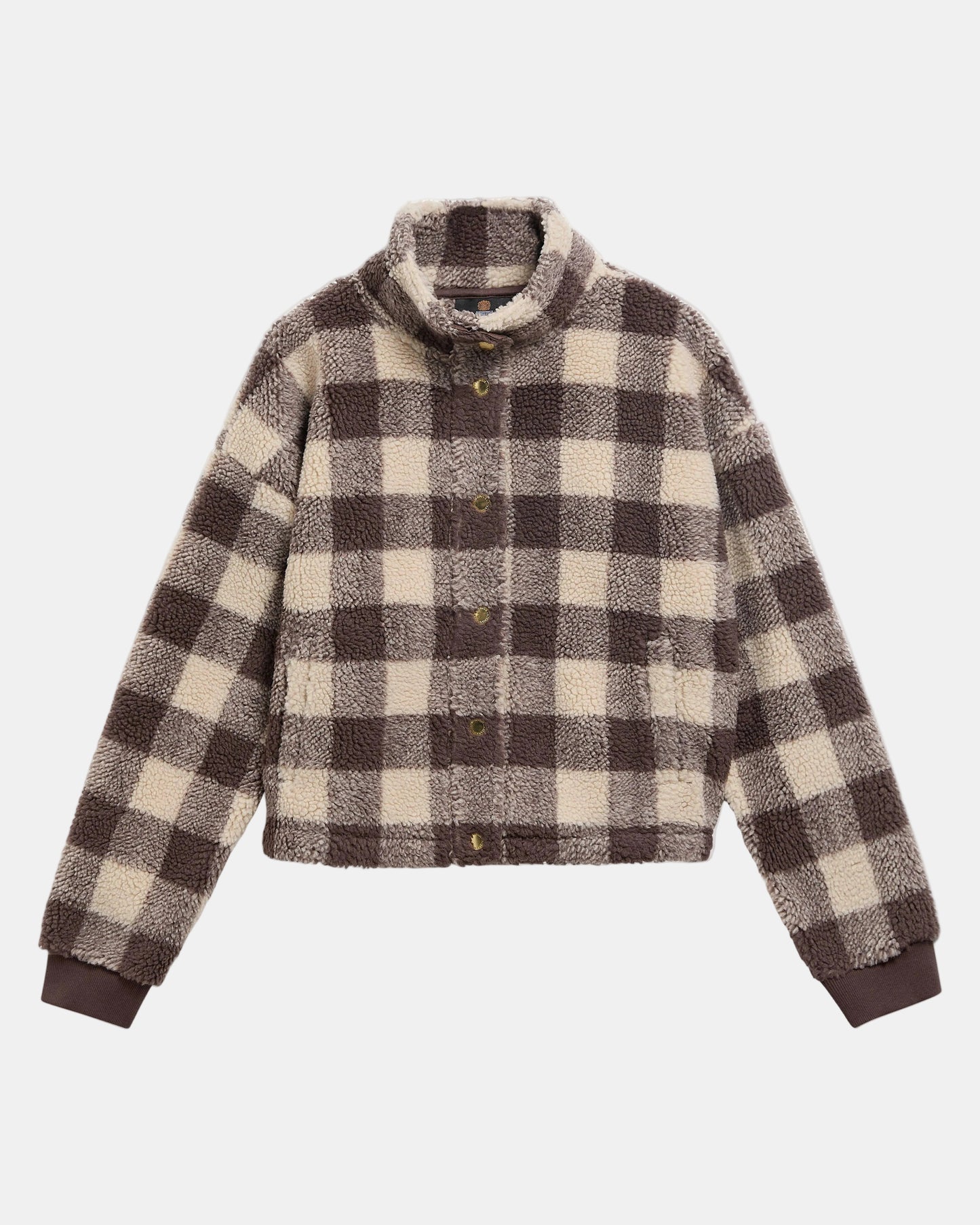 Barbour International Amaya Womens Button Up Fleece - Truffle Multi | CHO | Designer Womens Fleece Jackets