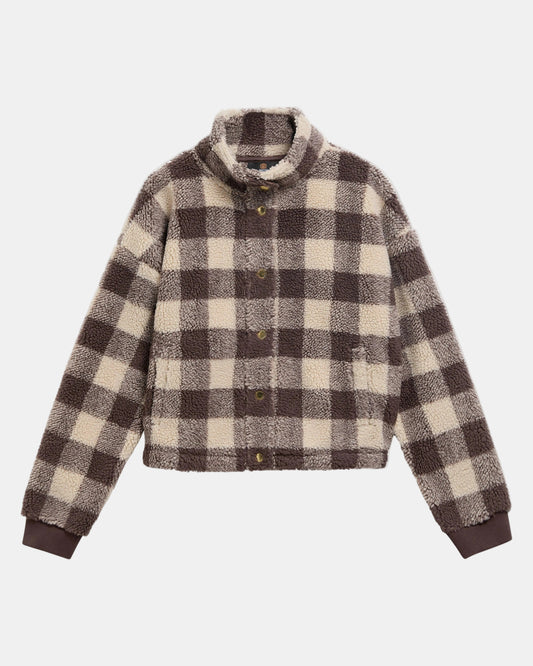 Barbour International Amaya Womens Button Up Fleece - Truffle Multi