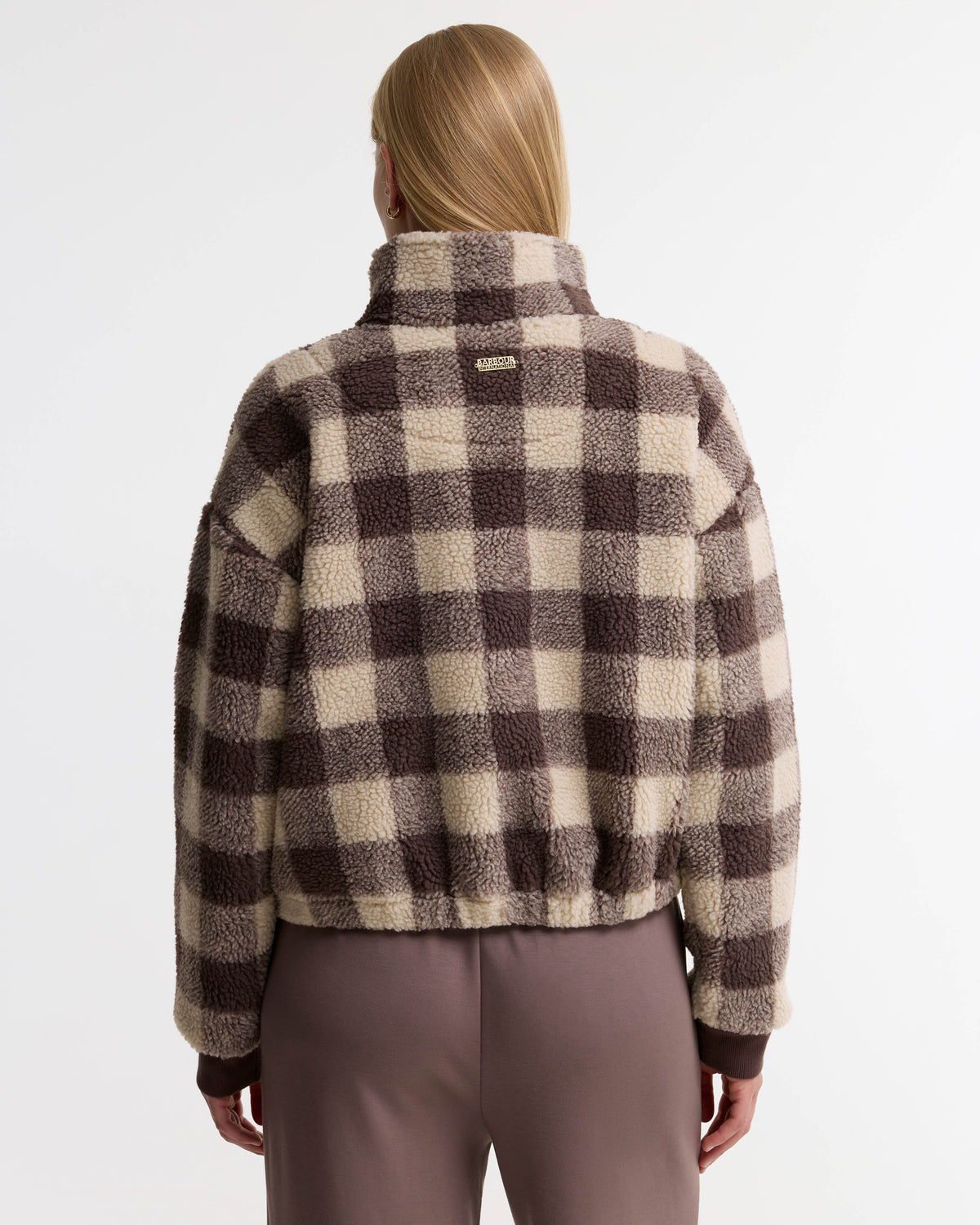 Barbour International Amaya Womens Button Up Fleece - Truffle Multi | CHO | Designer Womens Fleece Jackets