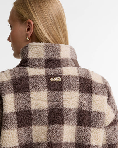 Barbour International Amaya Womens Button Up Fleece - Truffle Multi | CHO | Designer Womens Fleece Jackets
