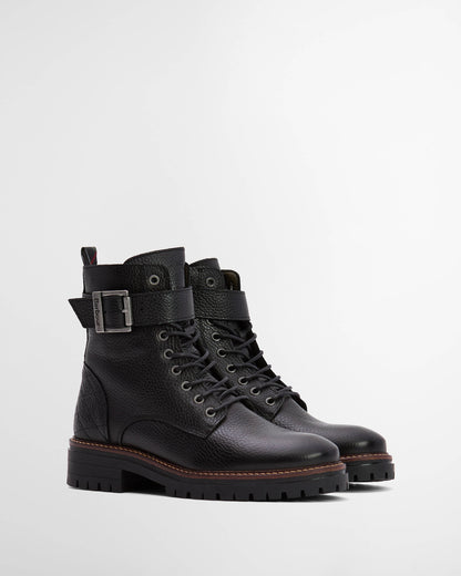 Barbour Heidi Womens Lace Up Boot - Black | CHO | Designer Womens Boots
