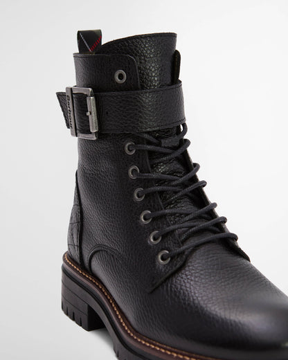 Barbour Heidi Womens Lace Up Boot - Black | CHO | Designer Womens Boots