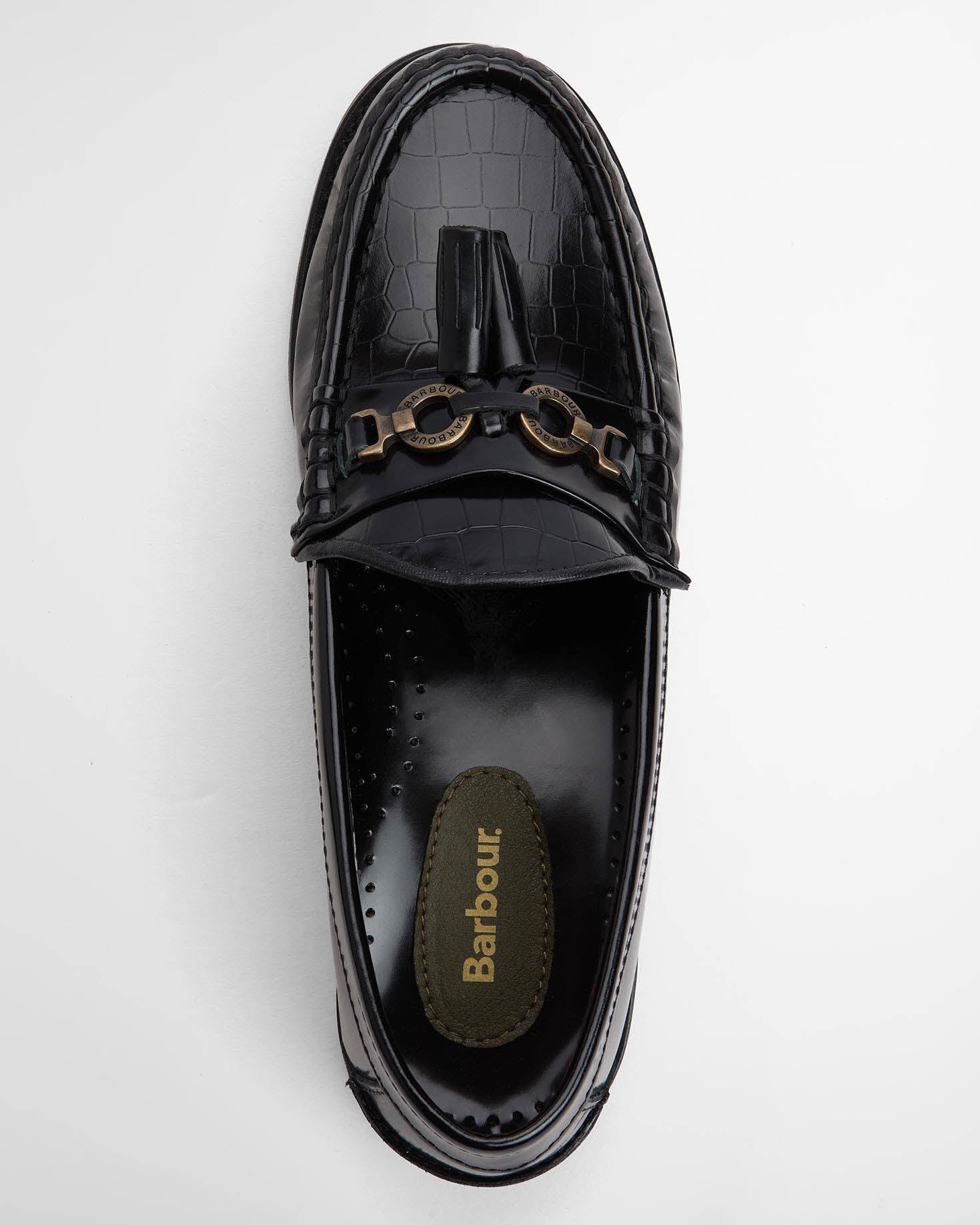 Barbour Jen Womens Loafer - Black | CHO | Designer Womens Shoes