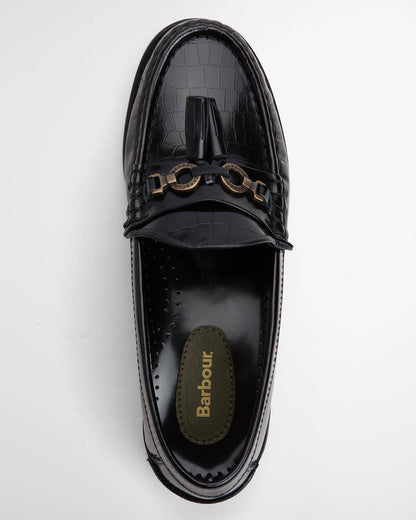 Barbour Jen Womens Loafer - Black | CHO | Designer Womens Shoes