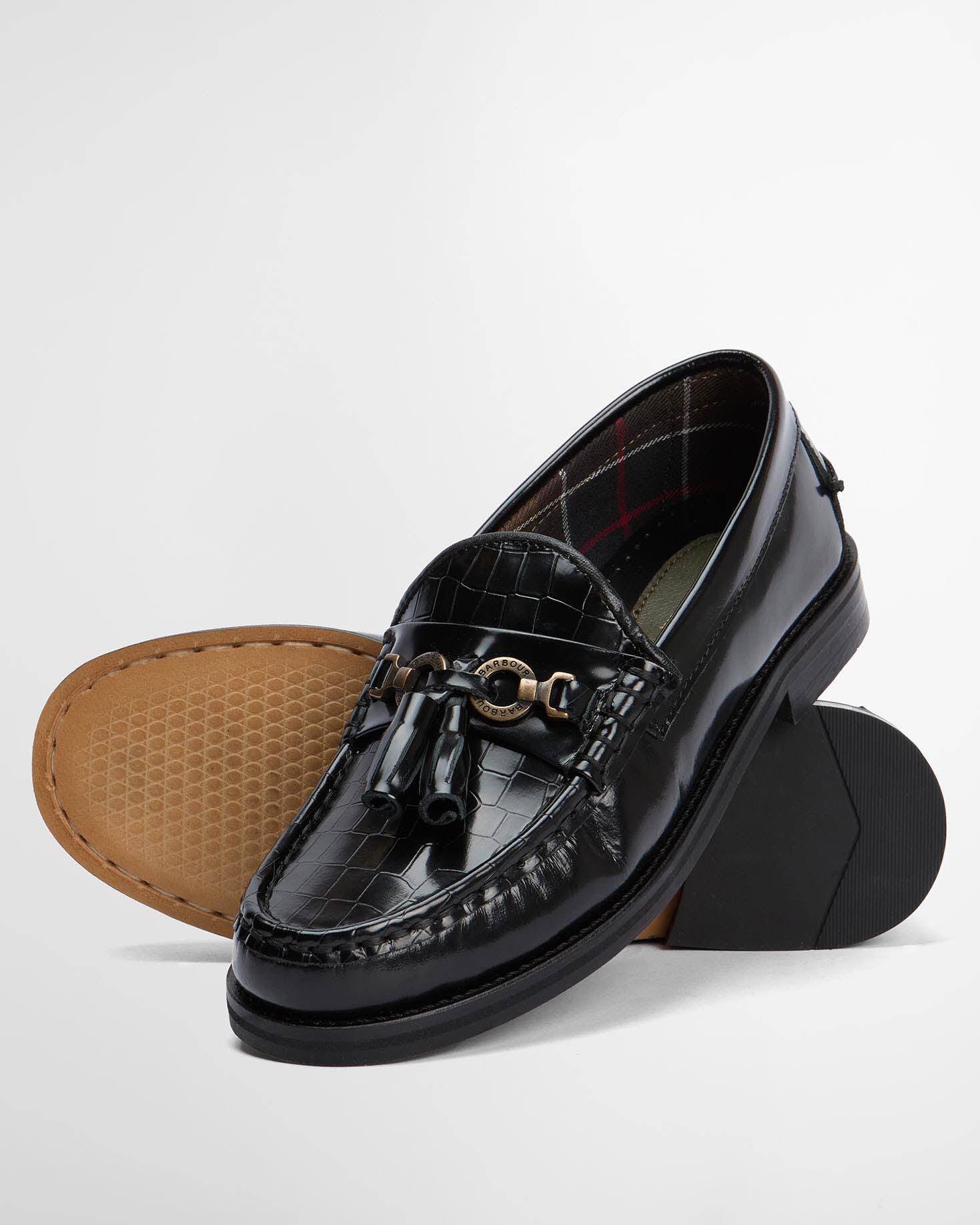 Barbour Jen Womens Loafer - Black | CHO | Designer Womens Shoes