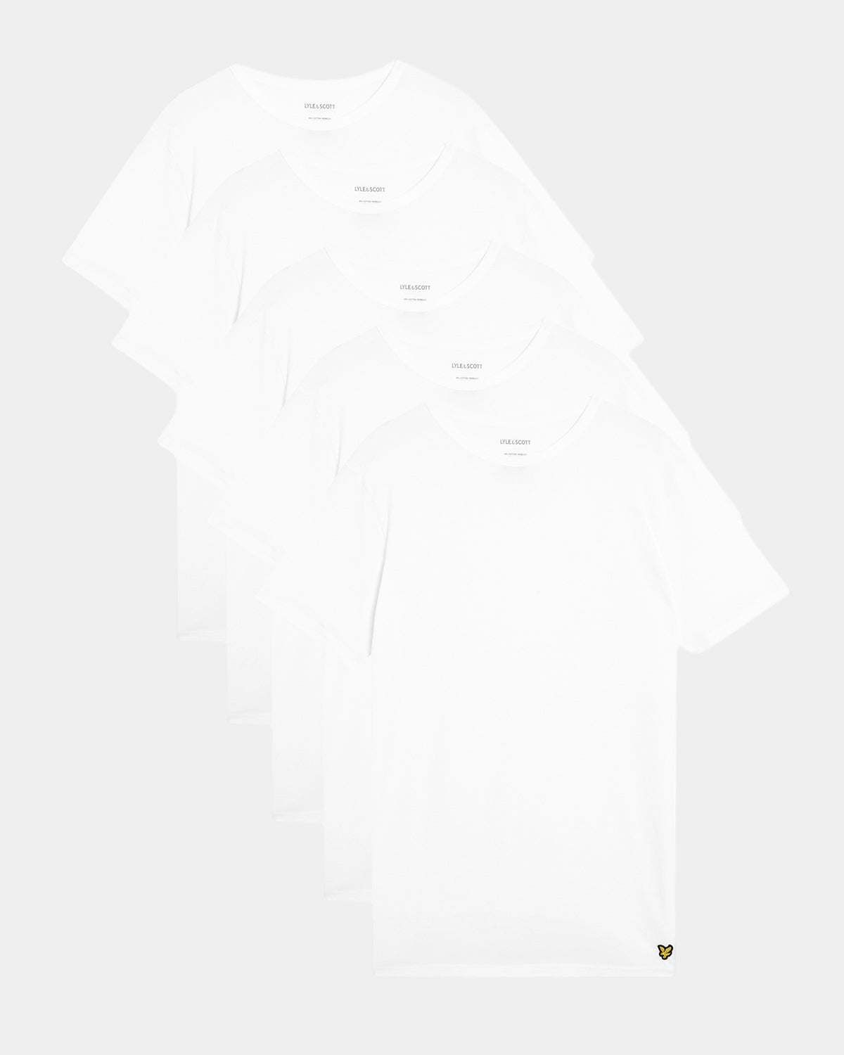 Lyle & Scott Basic 5 Pack T-Shirt - 626 White