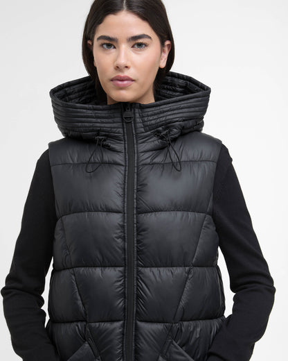 Barbour International Cecilla Womens Puffer Gilet - Black