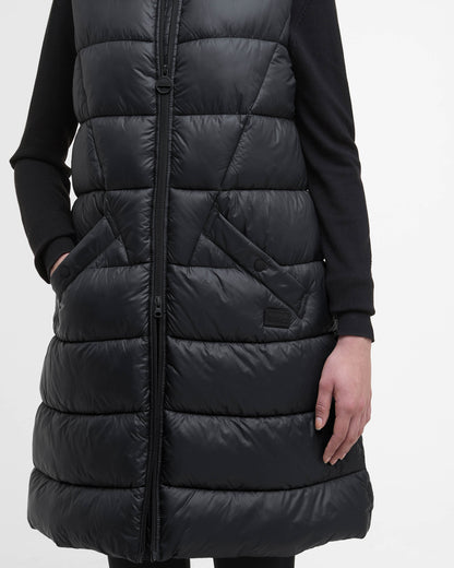 Barbour International Cecilla Womens Puffer Gilet - Black