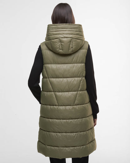 Barbour International Cecilla Womens Puffer Gilet - Dusky Khaki