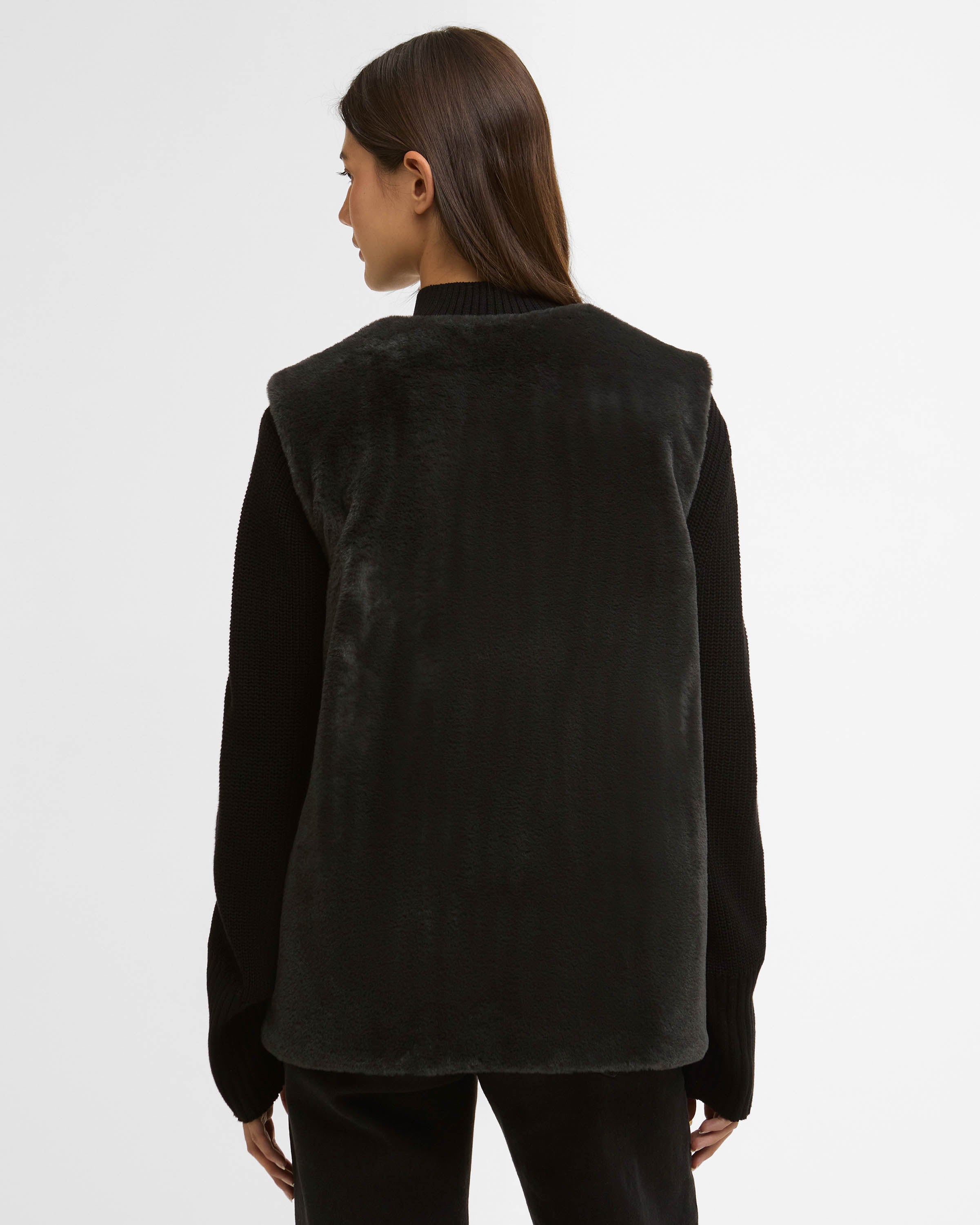 Barbour International Milan Womens Fur Gilet - Black – CHO