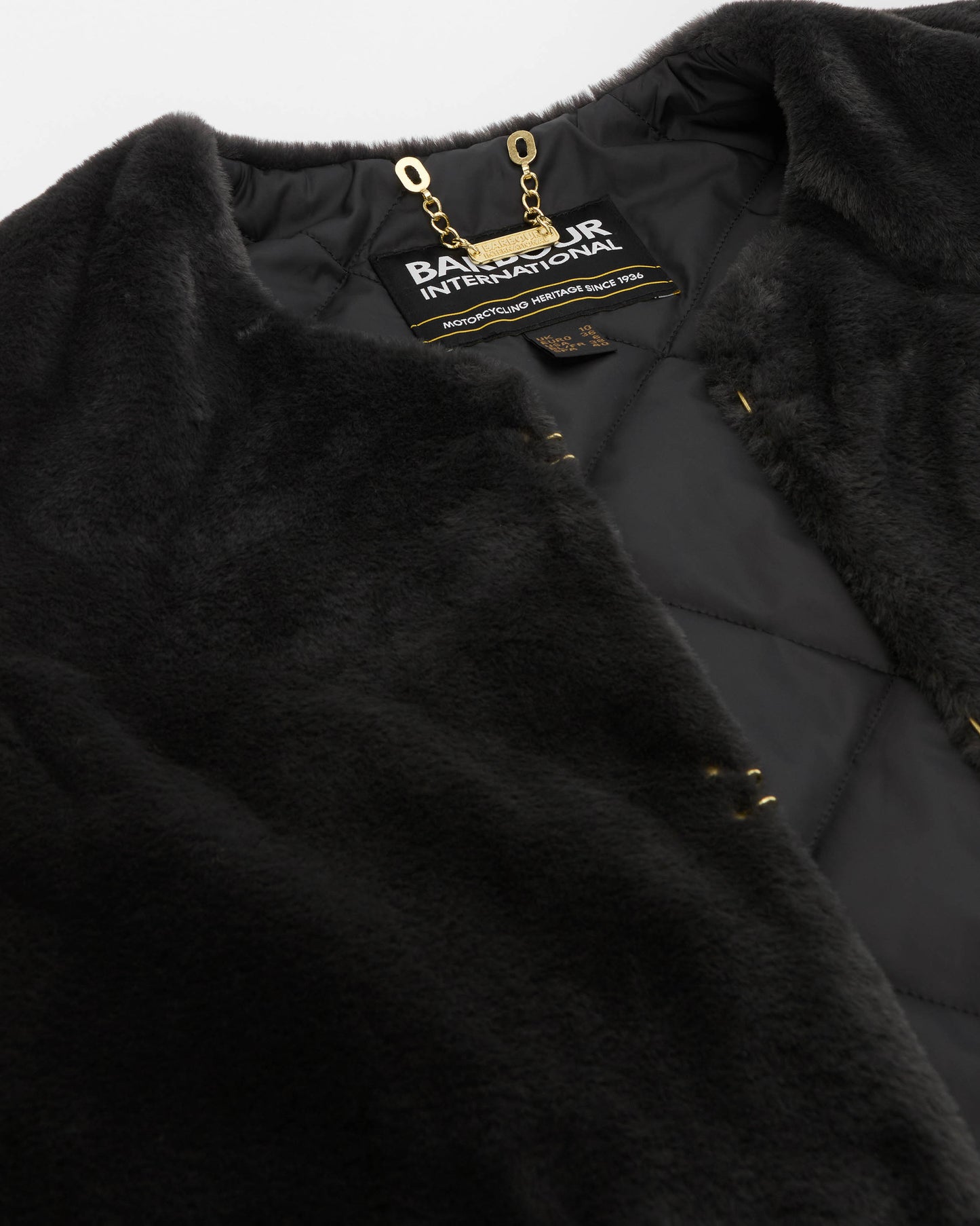 Barbour International Milan Womens Fur Gilet - Black