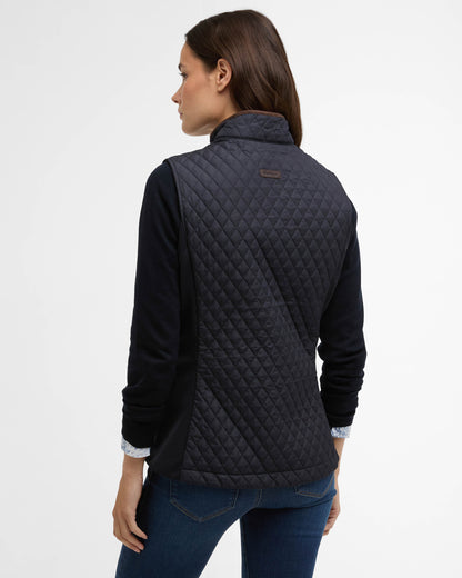 Barbour Basswood Womens Gilet - Dark Navy | CHO | Designer Womens Padded Gilets