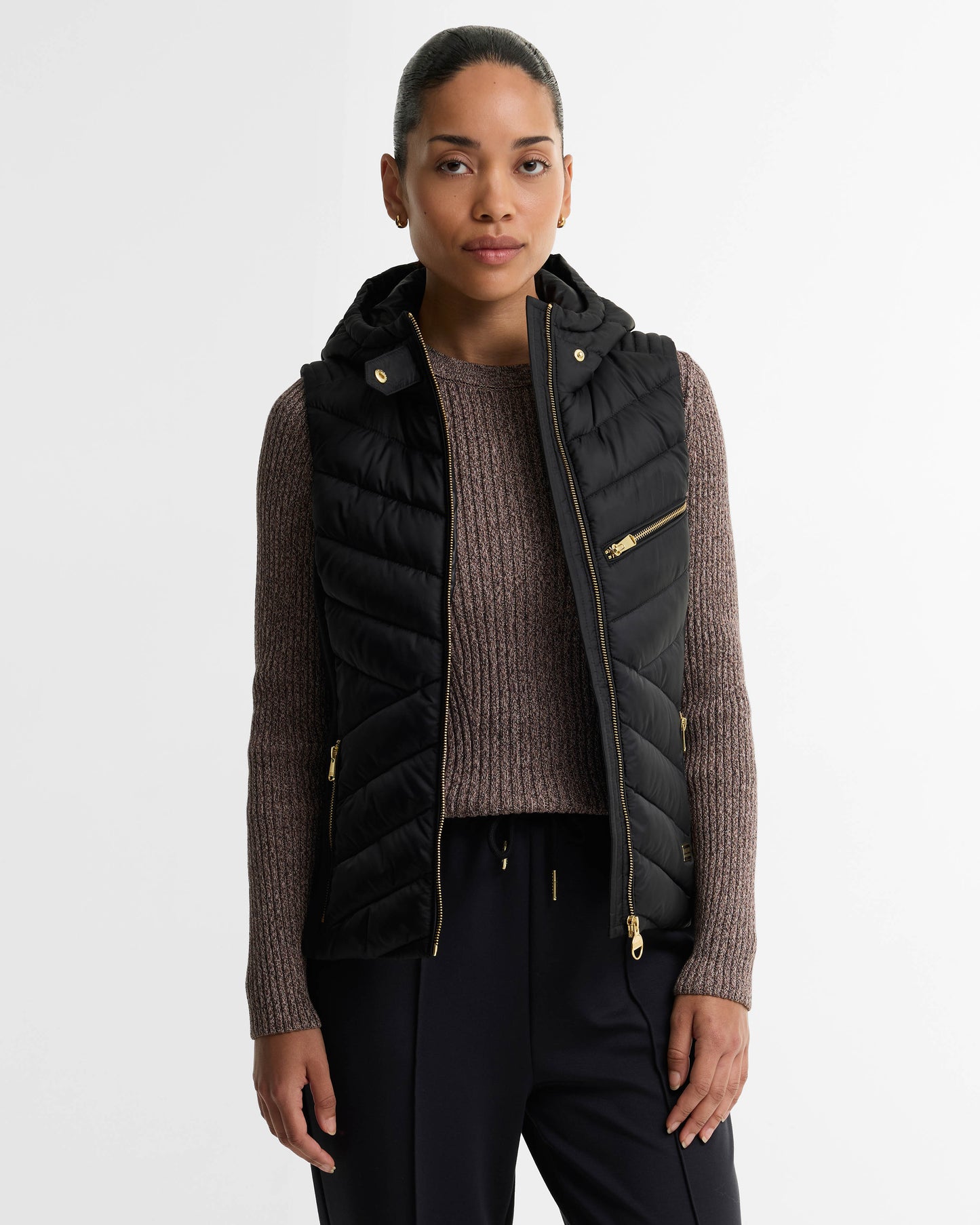 Barbour International Salengro Womens Quilted Gilet - Black | CHO | Designer Womens Quilted Gilets