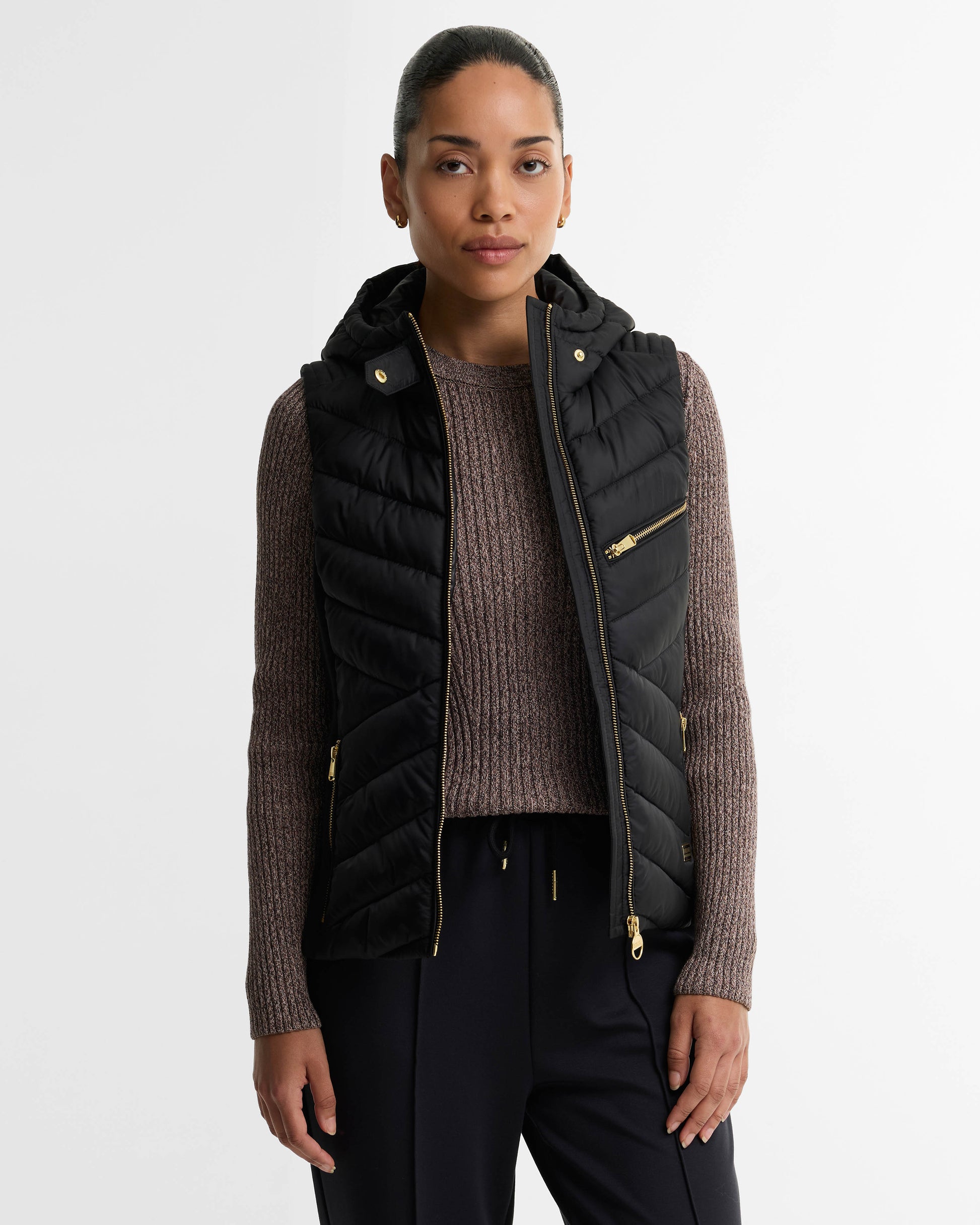 Barbour International Salengro Womens Quilted Gilet - Black | CHO | Designer Womens Quilted Gilets