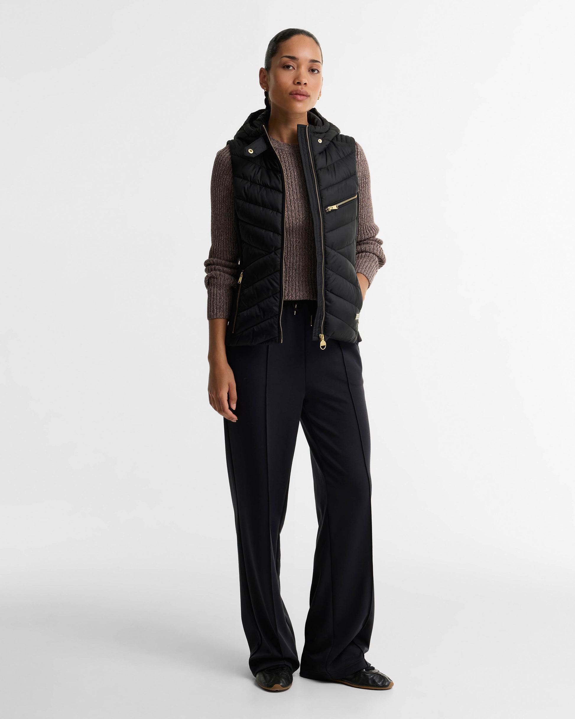 Barbour International Salengro Womens Quilted Gilet - Black | CHO | Designer Womens Quilted Gilets