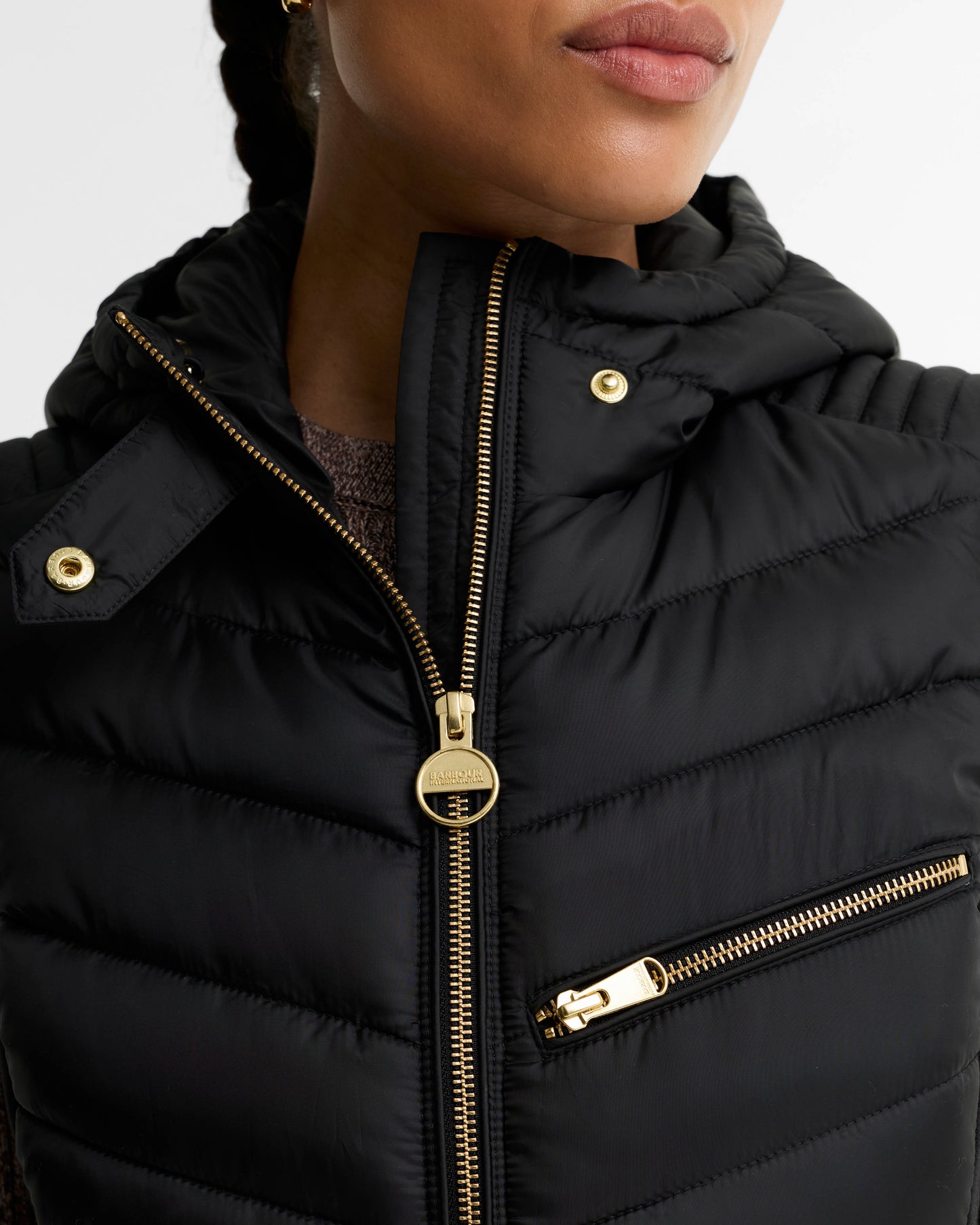 Barbour International Salengro Womens Quilted Gilet - Black | CHO | Designer Womens Quilted Gilets