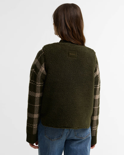 Barbour Bowes Womens Fleece Gilet - Olive | CHO | Designer Womens Fleece Gilets