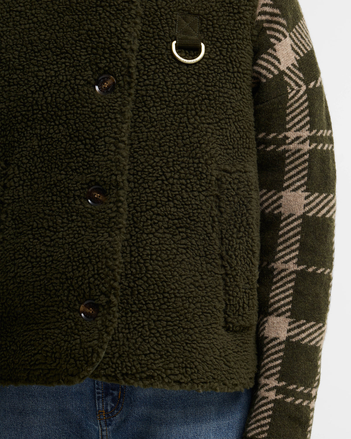 Barbour Bowes Womens Fleece Gilet - Olive | CHO | Designer Womens Fleece Gilets