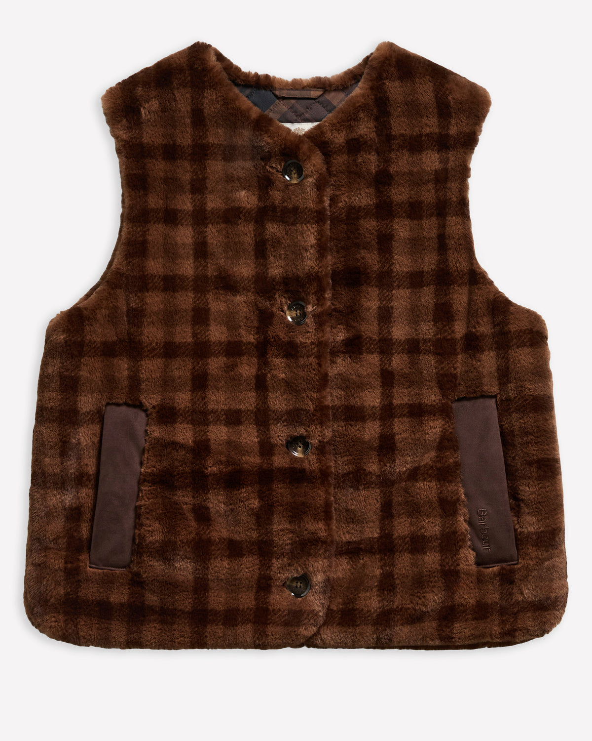 Barbour Audra Womens Fleece Gilet - Rustic Gingham
