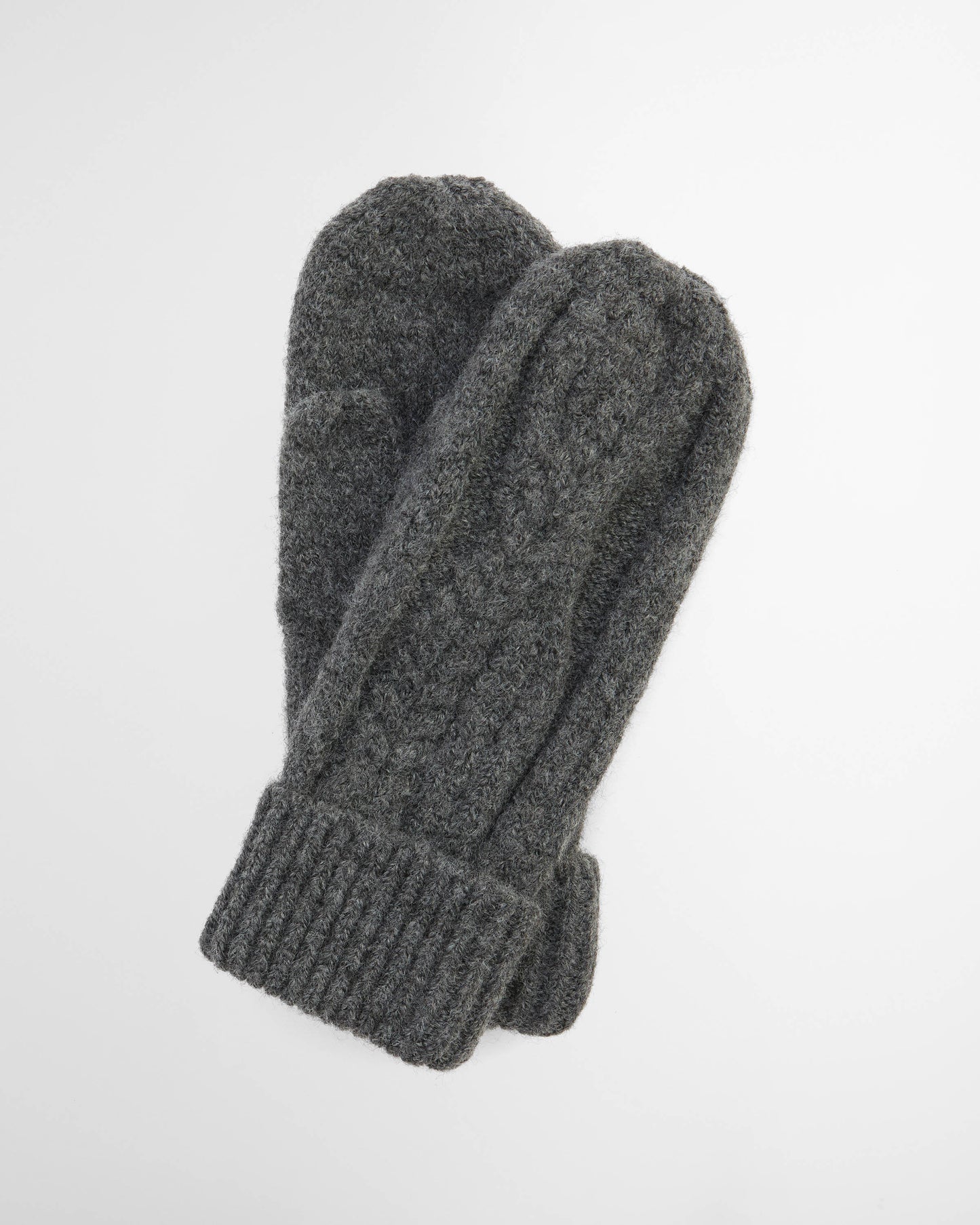 Barbour Elsdon Womens Knitted Mittens - Grey