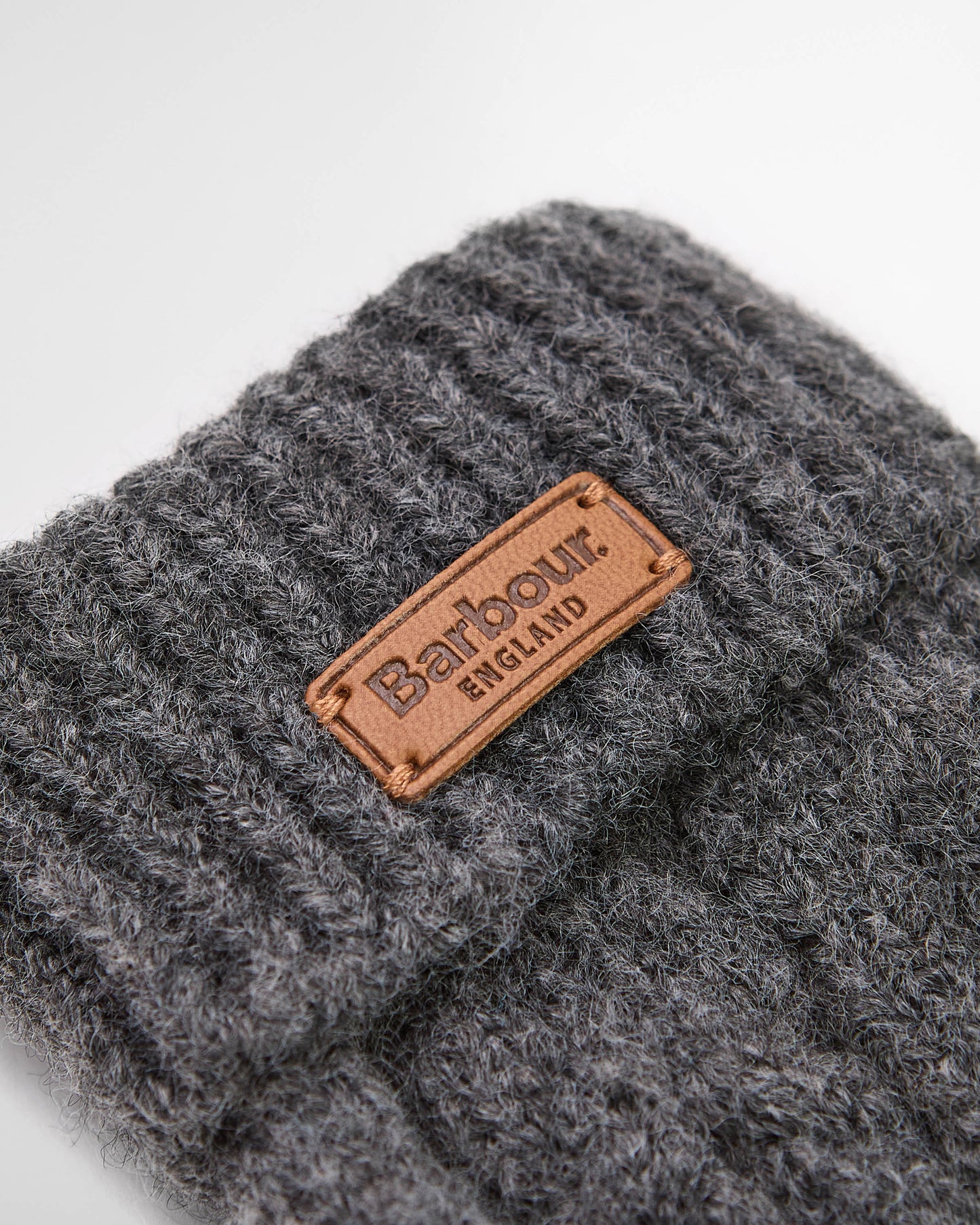 Barbour Elsdon Womens Knitted Mittens - Grey