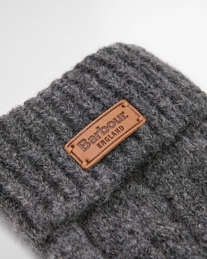 Barbour Elsdon Womens Knitted Mittens - Grey