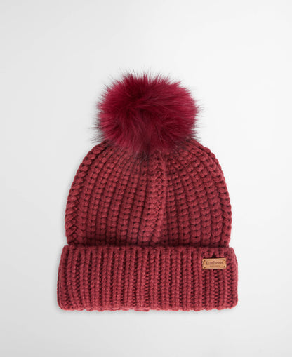 Barbour Saltburn Beanie & Scarf Gift Set - Cranberry