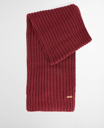 Barbour Saltburn Beanie & Scarf Gift Set - Cranberry