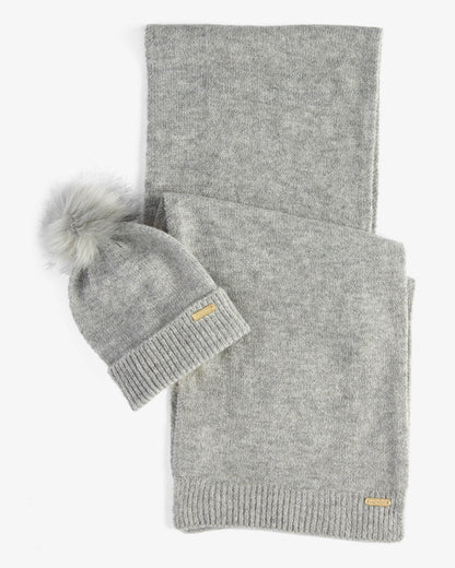 Barbour International Sparkle Womens Beanie/Scarf - Grey Marl | CHO | Designer Womens Beanies