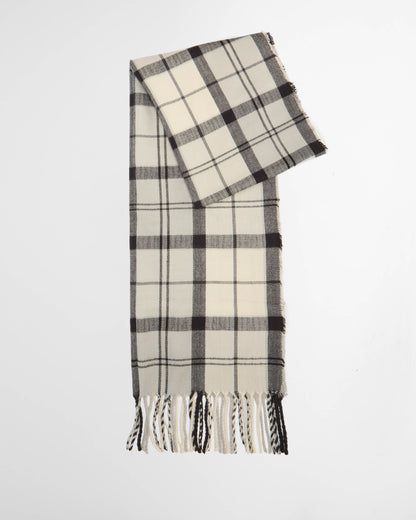 Barbour Saltburn Beanie & Tartan Scarf Set - Ancient Loden/Dk Green