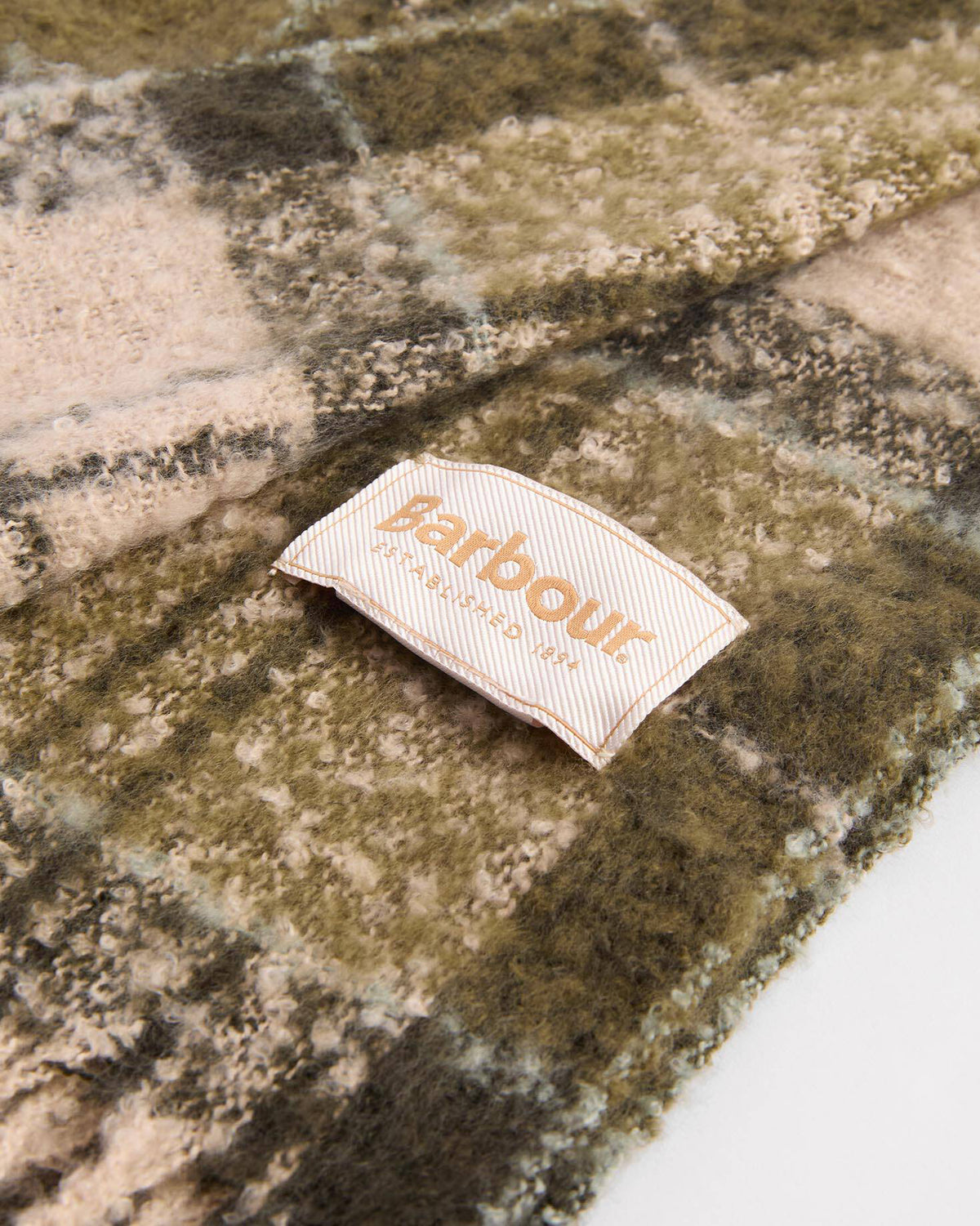 Barbour Saltburn Beanie & Tartan Scarf Set - Ancient Loden/Dk Green - CHO - Designer Unisex Outfit Sets