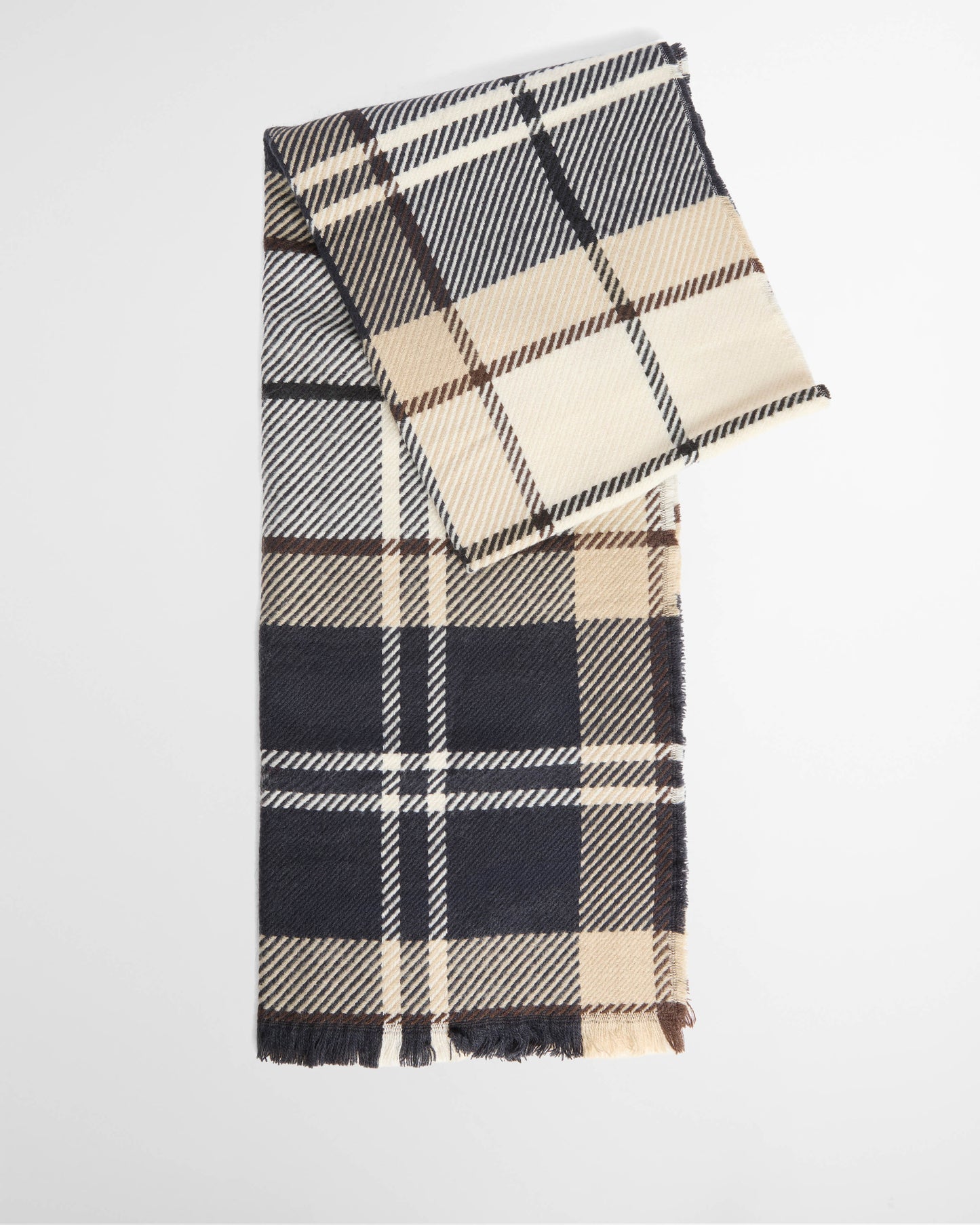 Barbour Womens Pendle Beanie & Blair Scarf Gift Set - Light Birchwood Tartan | CHO | Designer Womens Accessory Gift Sets