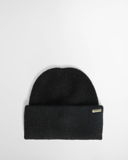 Barbour International Kemora Womens Beanie & Scarf Gift Set - Black/Moonbeam
