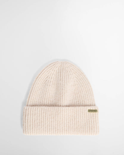 Barbour International Womens Pendle Beanie & Kenna Scarf Gift Set - Moonbeam/Camel