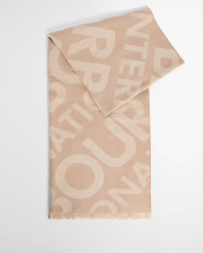 Barbour International Womens Pendle Beanie & Kenna Scarf Gift Set - Moonbeam/Camel