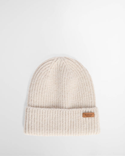 Barbour Pendle Womens Beanie & Gloves Gift Set - Eggshell | CHO | Designer Womens Accessory Gift Sets
