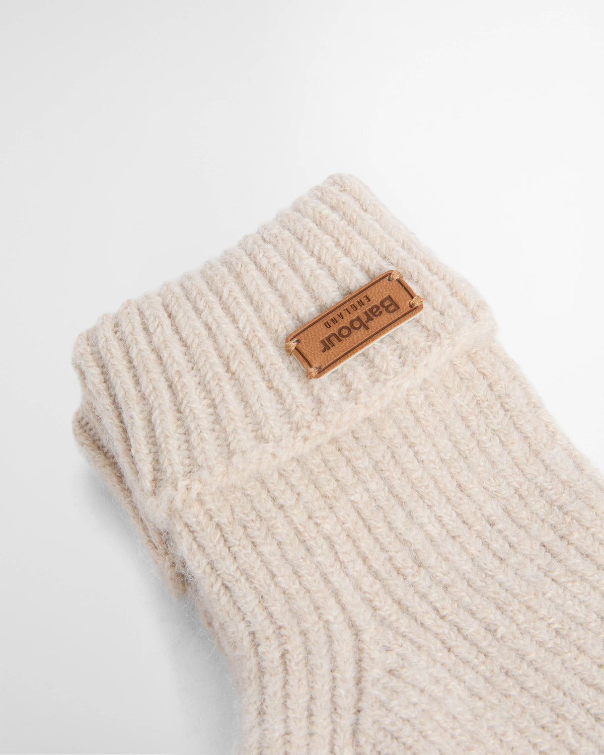 Barbour Pendle Womens Beanie & Gloves Gift Set - Eggshell | CHO | Designer Womens Accessory Gift Sets