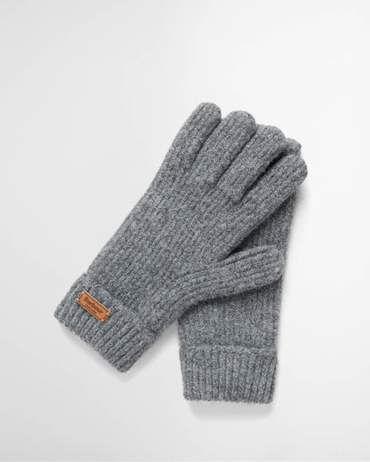 Barbour Pendle Womens Beanie & Gloves Gift Set - Mid Grey | CHO | Designer Womens Accessory Gift Sets