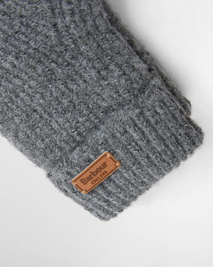 Barbour Pendle Womens Beanie & Gloves Gift Set - Mid Grey | CHO | Designer Womens Accessory Gift Sets