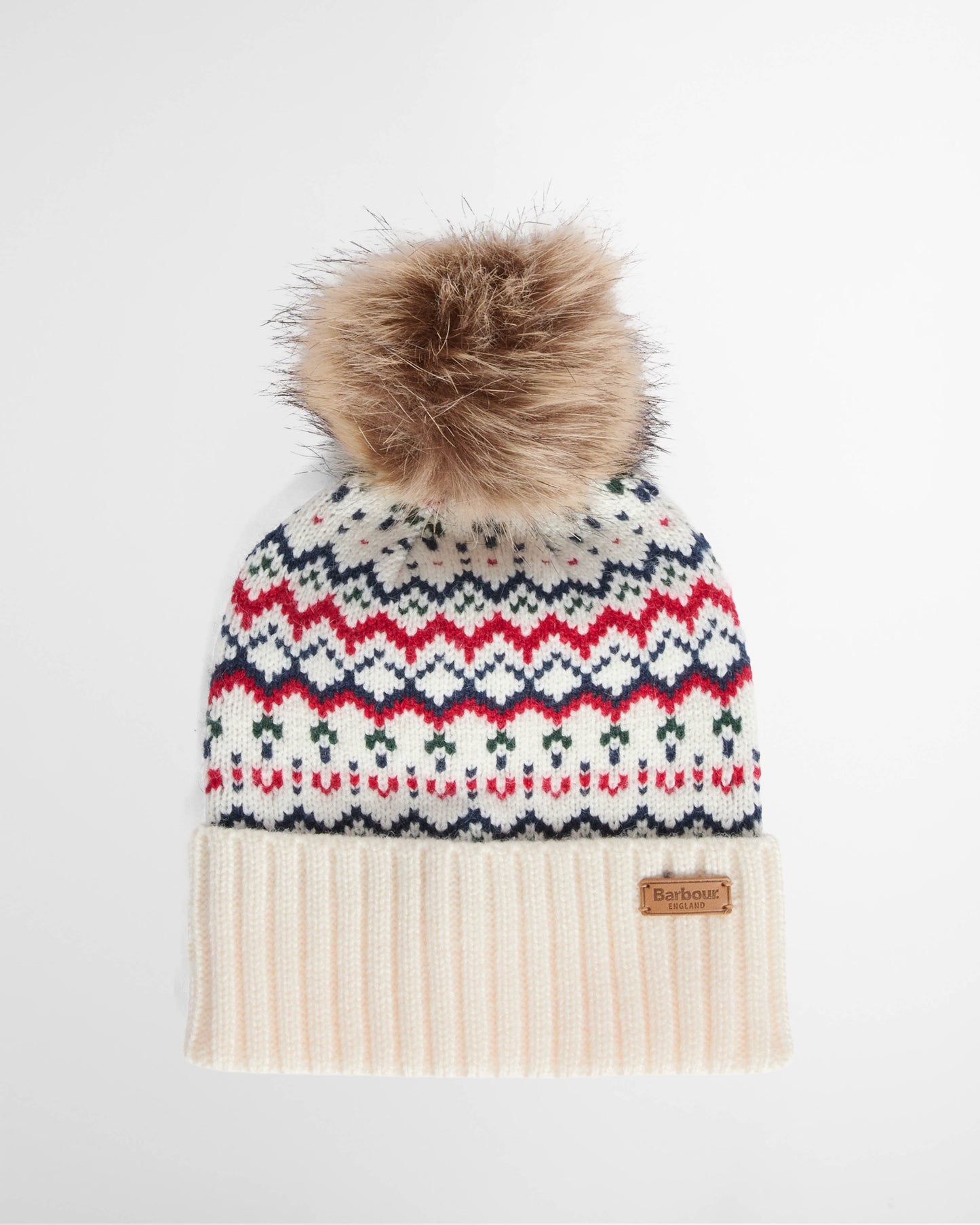 Barbour Holly Womens Beanie & Gloves Gift Set - Antique White