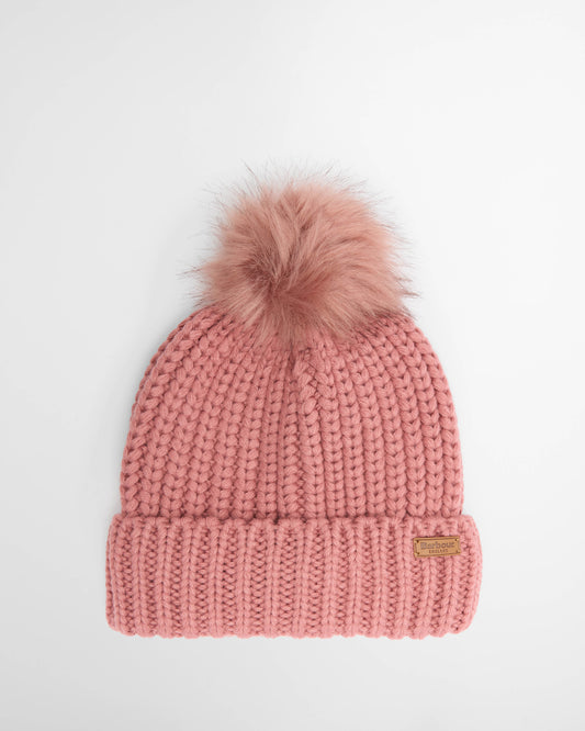 Barbour Saltburn Womens Beanie - Dusty Rose | CHO | Designer Womens Beanies