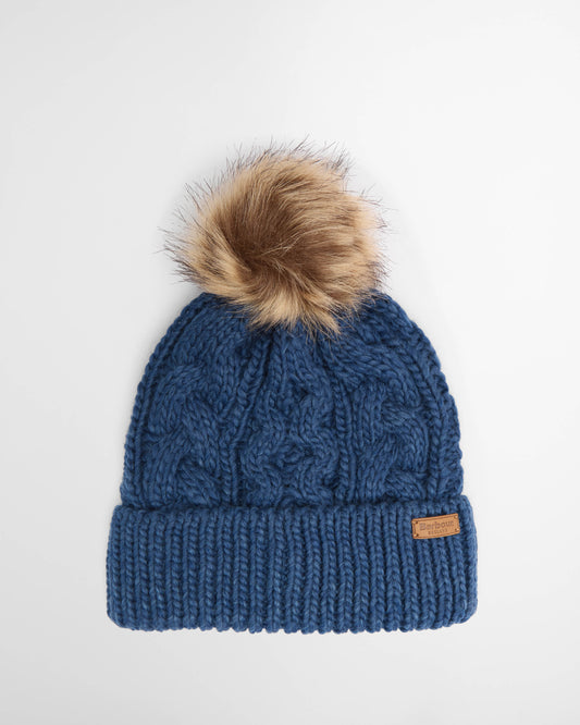 Barbour Penshaw Womens Beanie - Navy Peony | CHO | Designer Womens Beanies