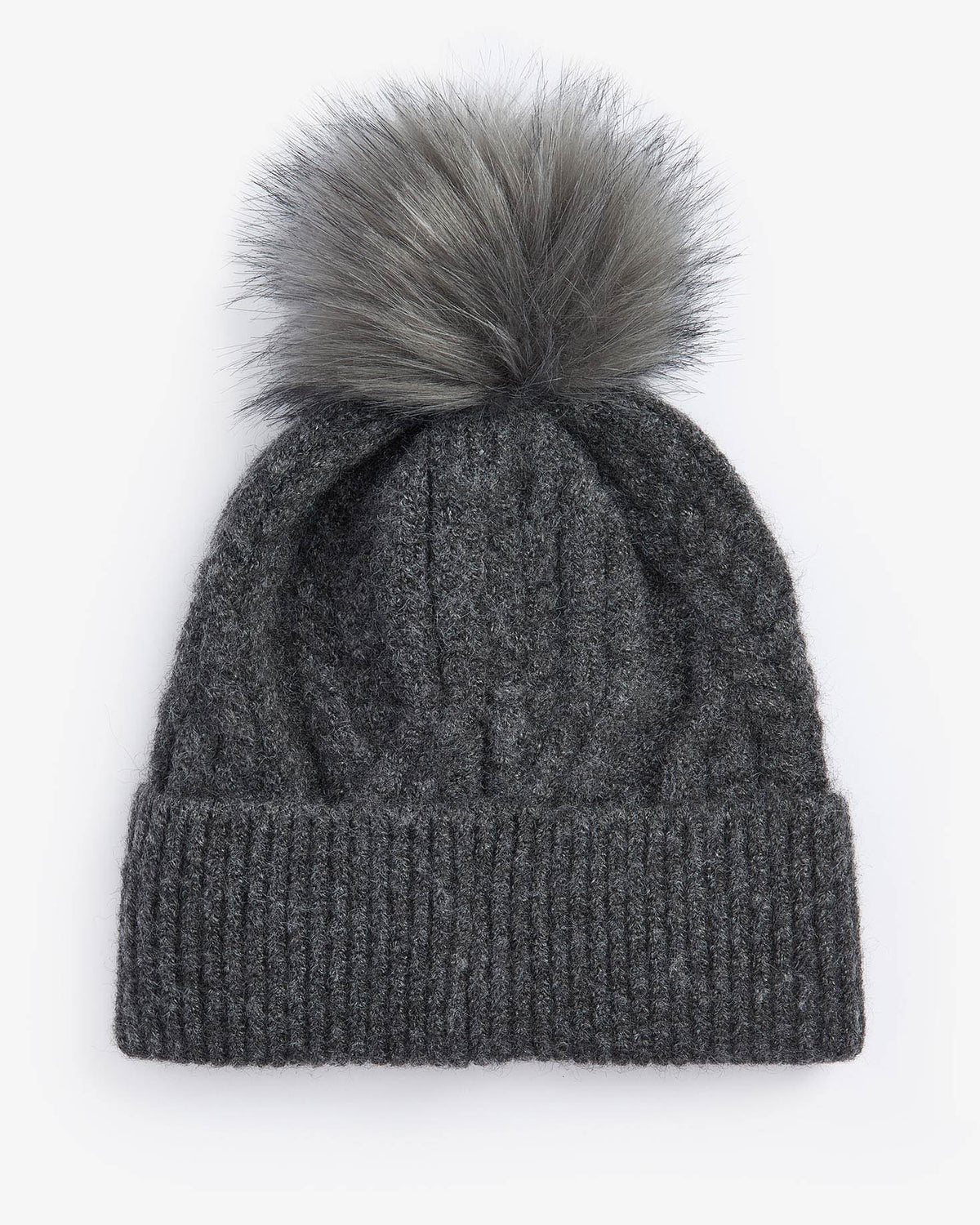 Barbour Elsdon Womens Beanie - Grey, back.