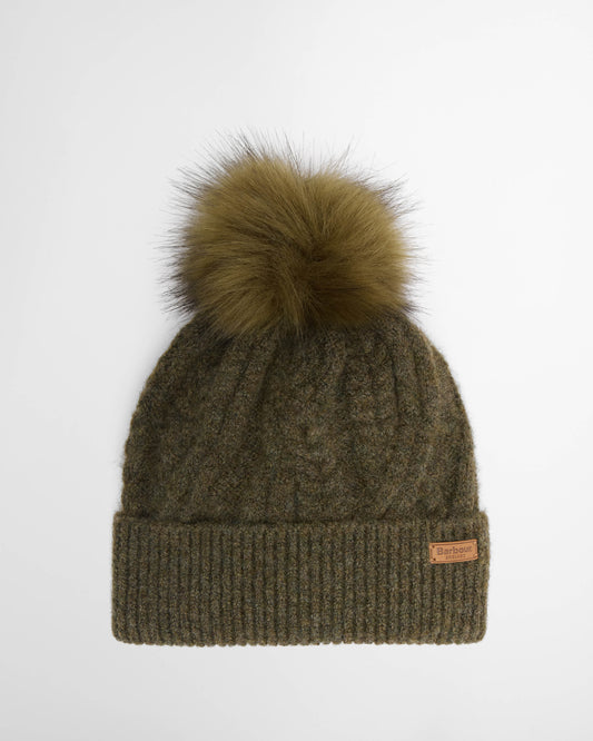 Barbour Elsdon Womens Beanie - Olive | CHO | Designer Womens Hats