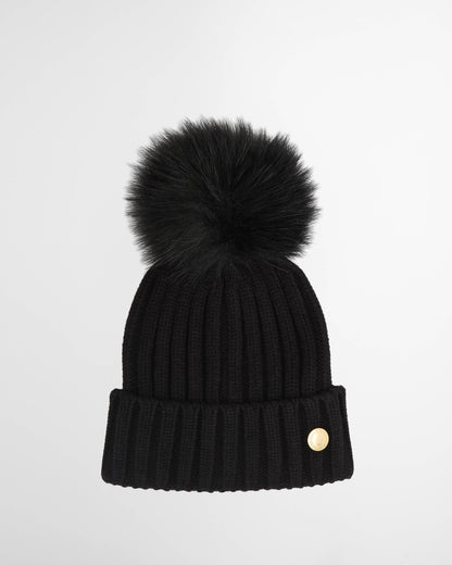 Barbour International Conway Womens Knitted Beanie Hat - Black | CHO | Designer Womens Beanies
