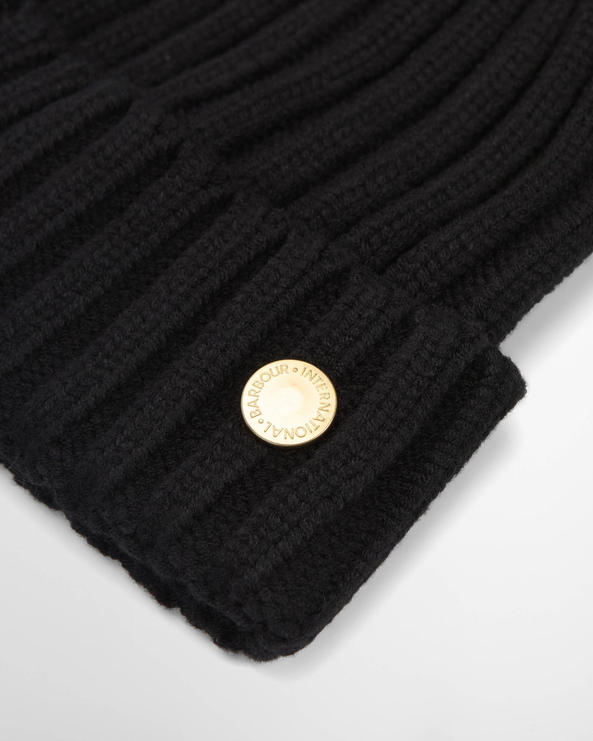 Barbour International Conway Womens Knitted Beanie Hat - Black | CHO | Designer Womens Beanies