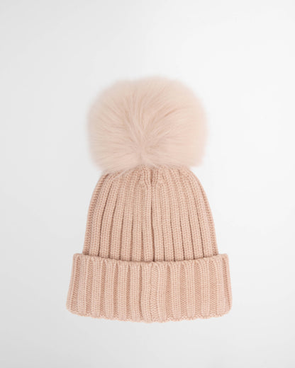 Barbour International Conway Womens Knitted Beanie Hat - Nutmeg
