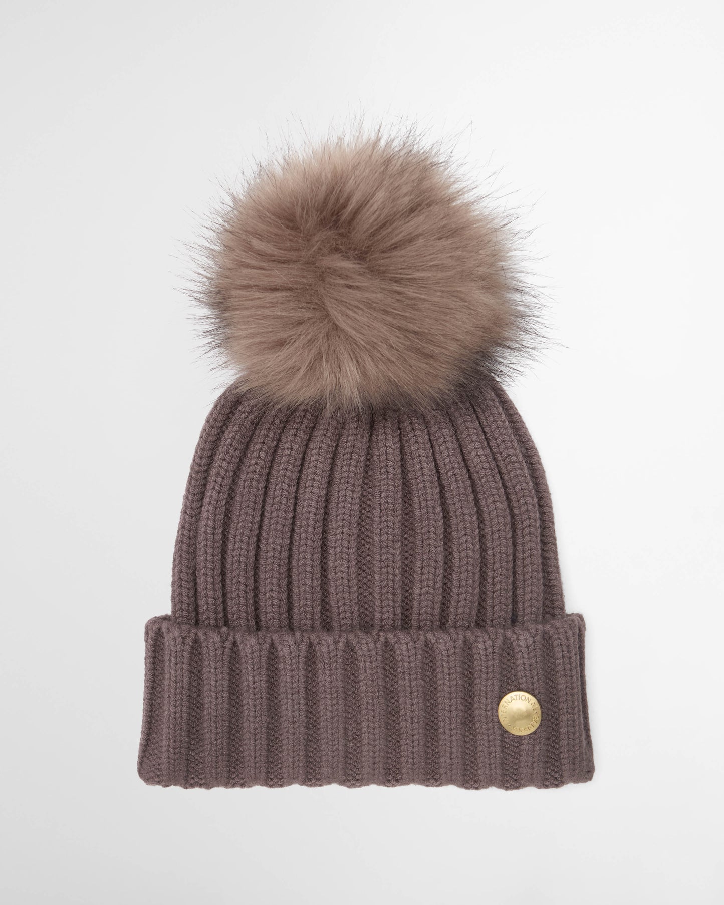 Barbour International Conway Womens Knitted Beanie Hat - Truffle | CHO | Designer Womens Beanies